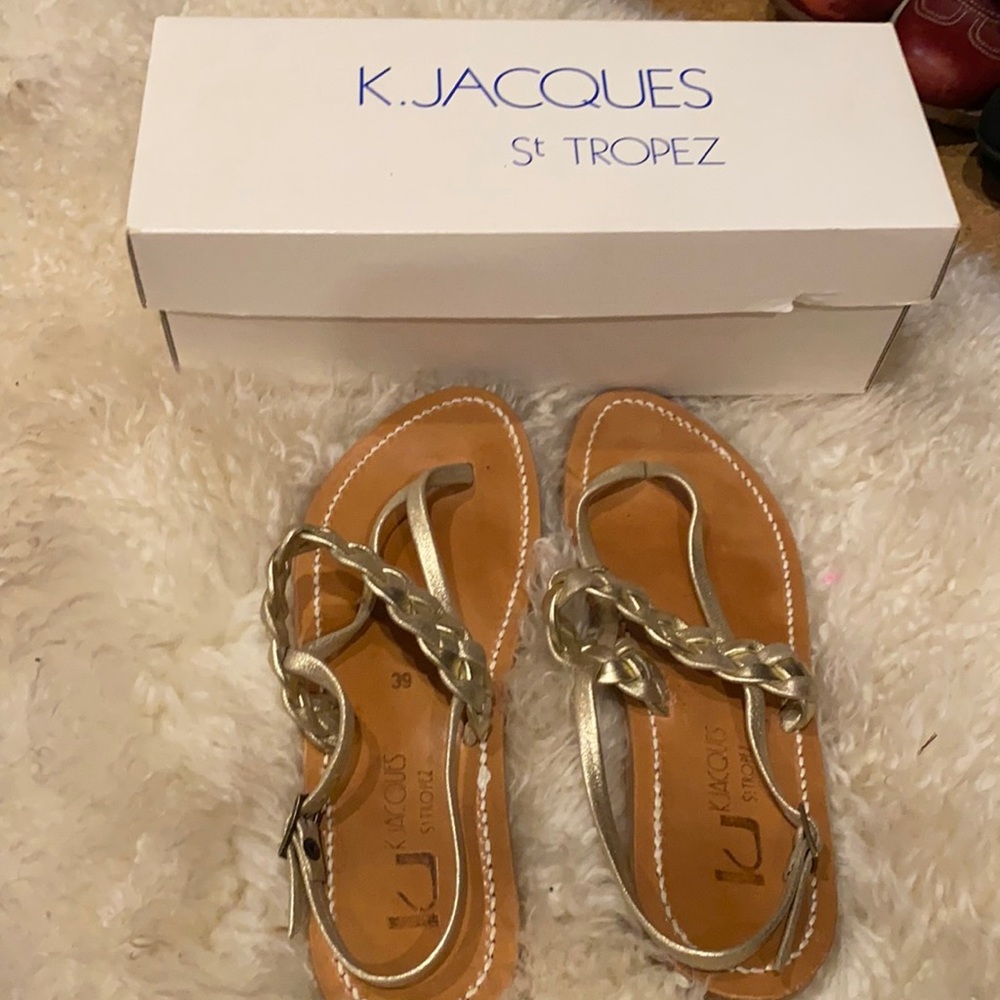 K. JACQUES gold Sandal